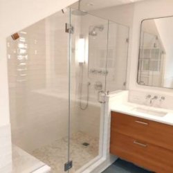 Custom Shower glass installation picture